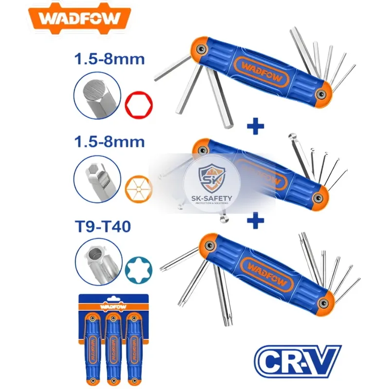 Jeu de clés mâles + Torx avec embout bille WADFOW – 24 pièces