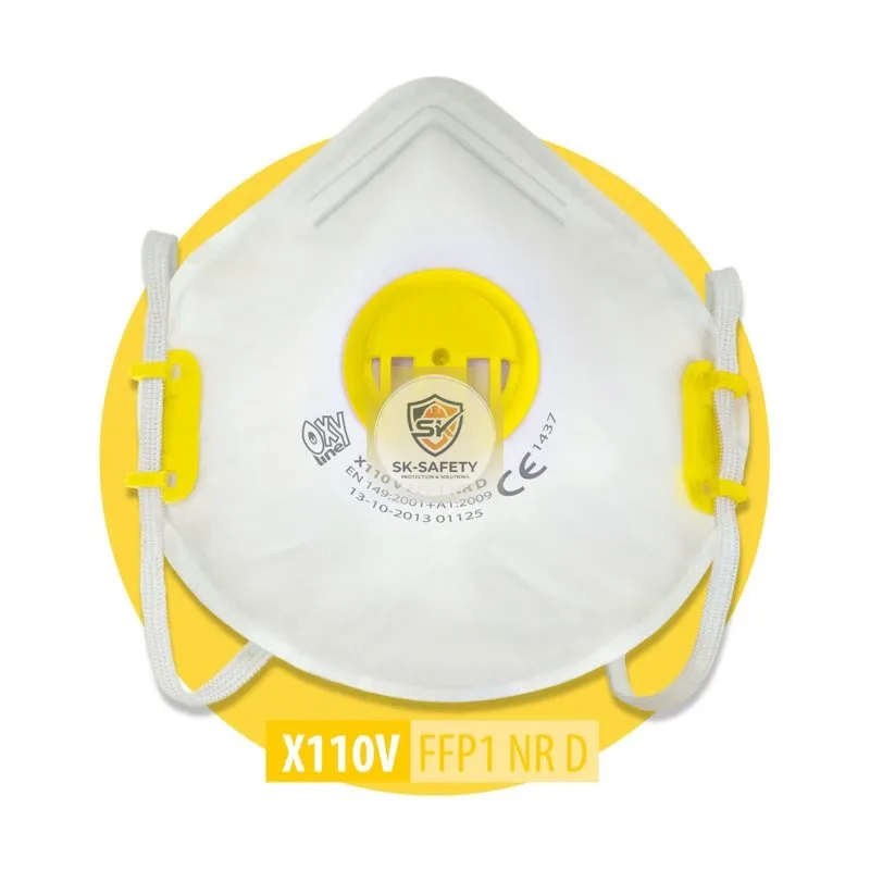 Demi masque anti poussière ffp1 avec valve Oxyline