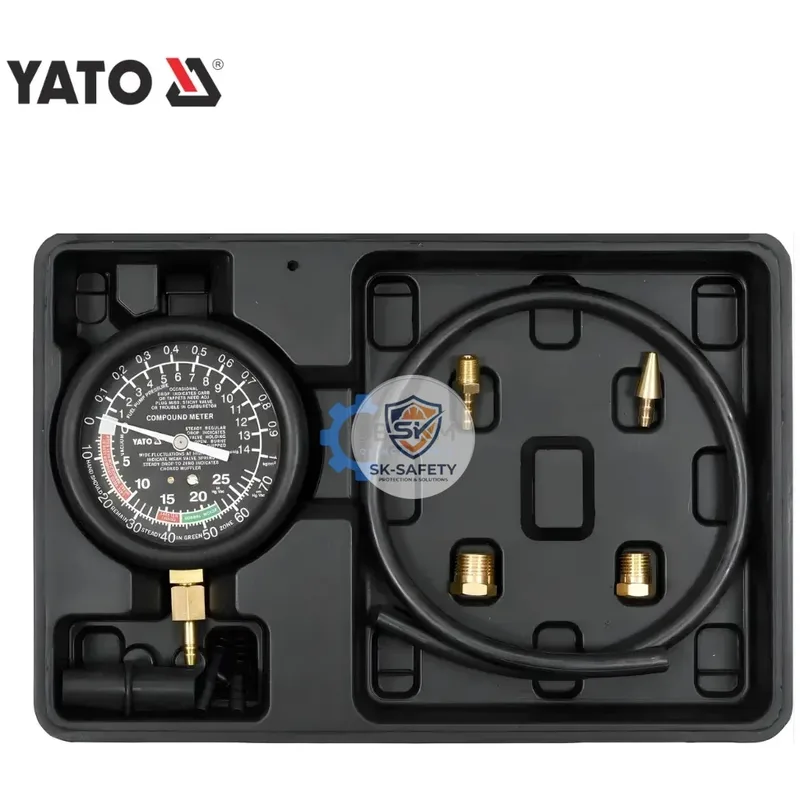 Kit testeur de pompe à vide et à carburant 9 pièces | YATO YT-73050