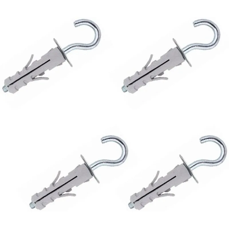 Pack de 4 chevilles à piton ouvert Ø9