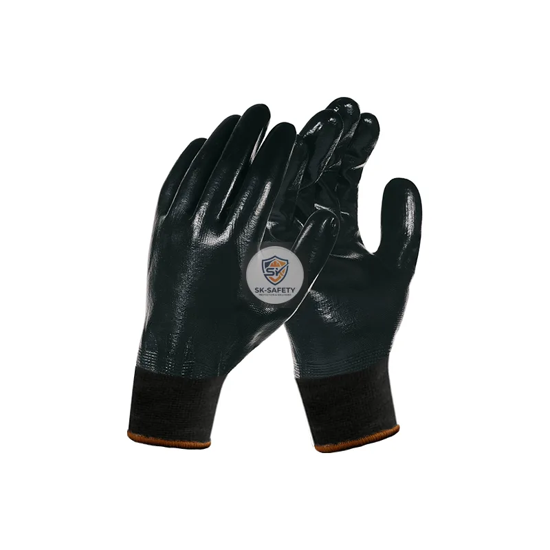 Gant polyamide noir entièrement enduit en nitrile