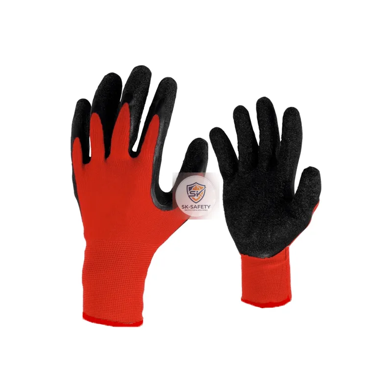 Gant de protection paume latex rouge