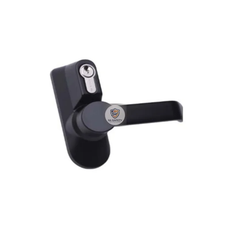 Commande extérieure CISA 07078.38 pour barre anti-panique, plaque et béquille noires