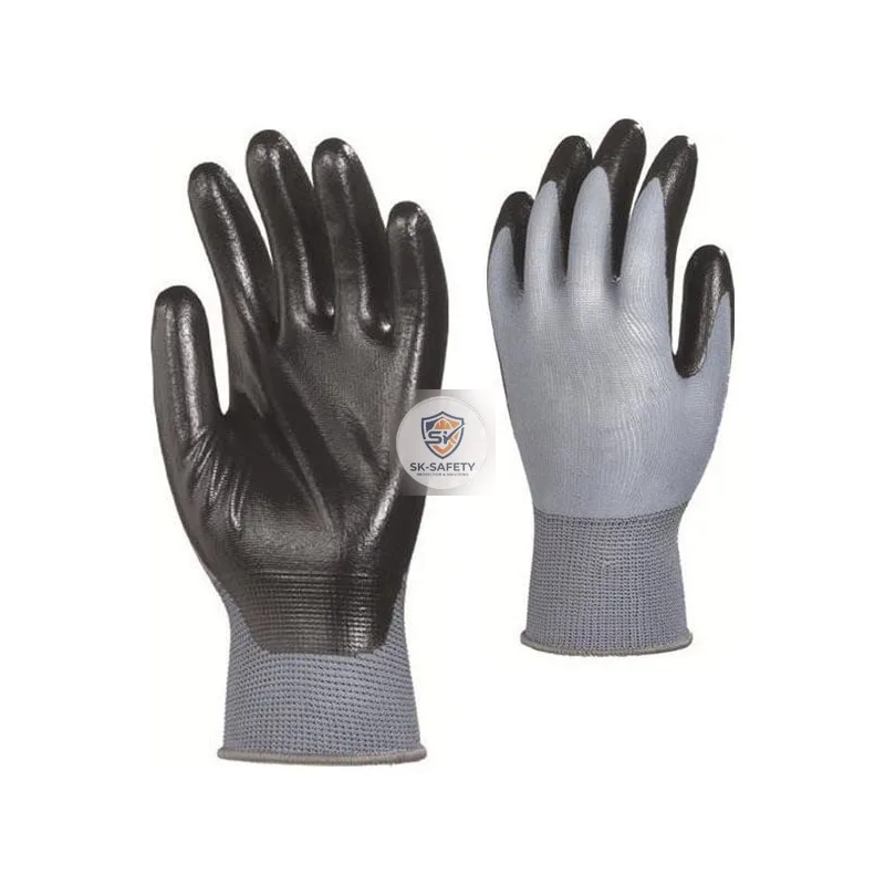 Paire gant revêtement nitrile noir