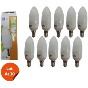 Lot De 10 Lampes Economique Flamme 9w E14