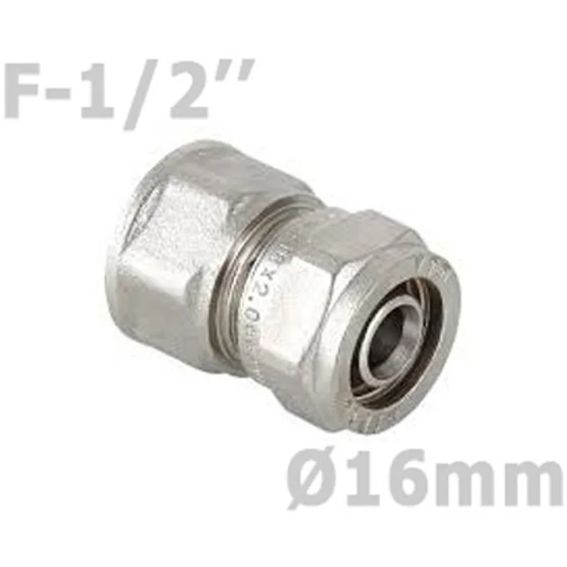 Raccord droit pour Multicouche à compression Ø16xF1/2'' ARCO