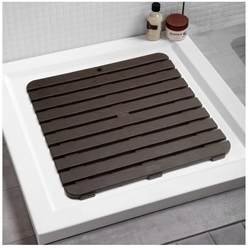 Caillebotis de douche Marron foncé 55x55cm TATAY