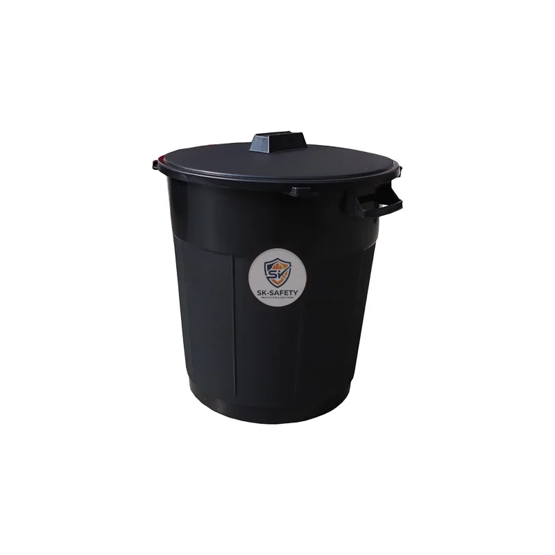 Poubelle plastique avec couvercle