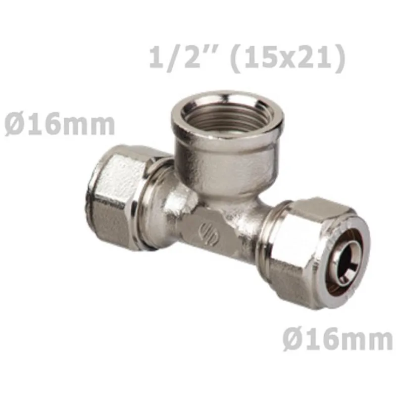 Té pour Multicouche à compression Ø16xØ16xF1/2" ARCO