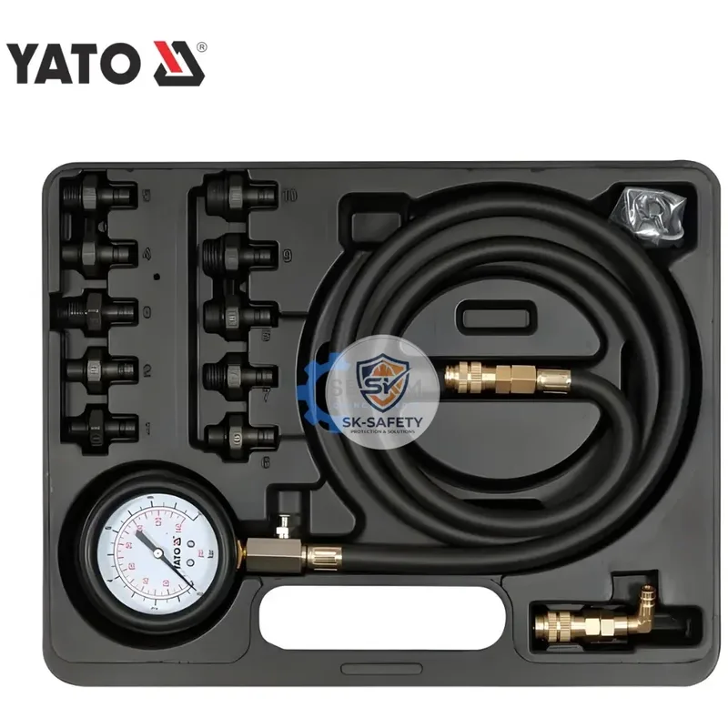 Kit manomètre de mesure pression d’huile – 12 pièces | YATO YT-73031
