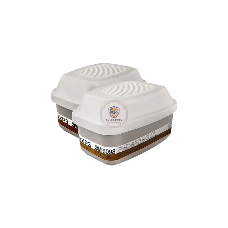 Filtre combiné AXP3 R 6098 3M antigaz et antipoussières (paire)