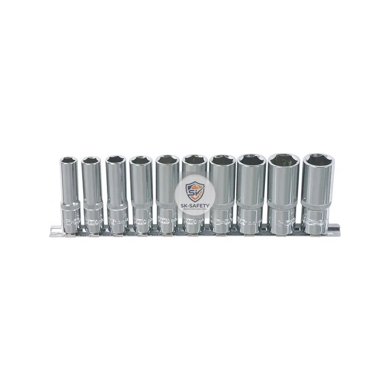 Rail de 10 douilles longues 6 pans 1/2''