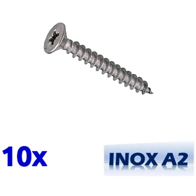 Pack de 10 vis parker 5x50 en INOX A2 TOROZER