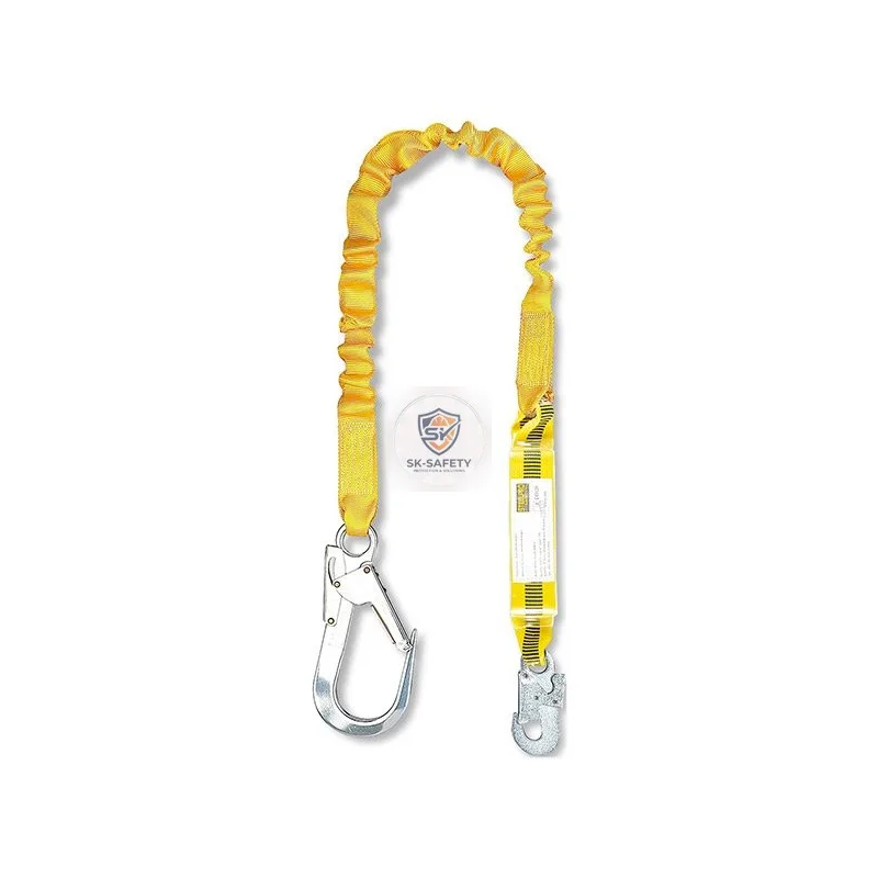 Longe élastique STEEL FLEX avec absorbeur et mousquetons