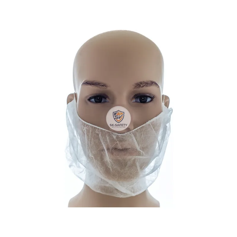 Cache barbe jetable blanche XL