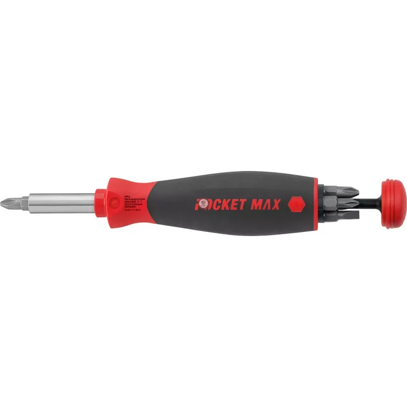 Tournevis PocketMax magnetic à magasin 8 embouts 25 mm Wiha 45292