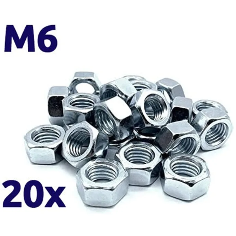 Pack de 20 écrous galvanisés M6 TOROZER