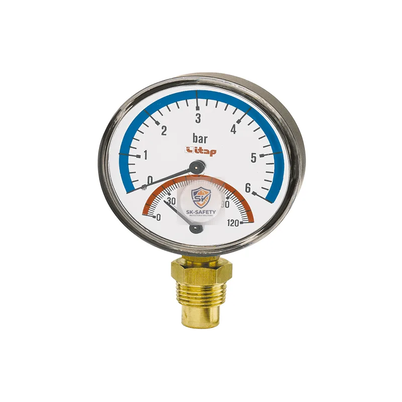 Thermo manomètre raccord radial 6 BAR