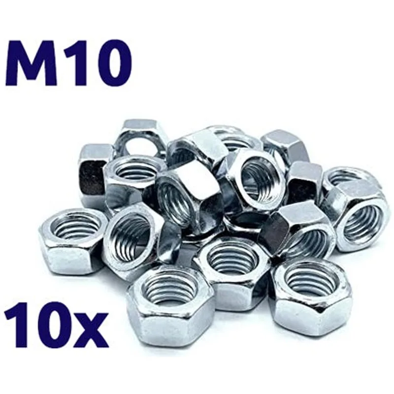 Pack de 10 écrous galvanisés M10 TOROZER