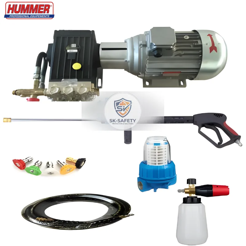 Nettoyeur Haute Pression Hummer Fixe 200B – 7.5CV – 380V – Pack Complet