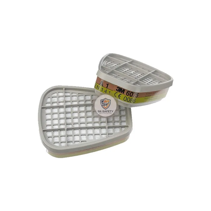 Paire de filtres anti-gaz et vapeurs 6075 A1+ formaldéhyde 3M