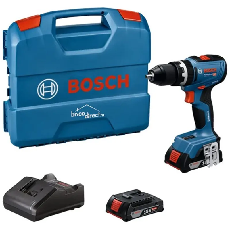 Perceuse-Visseuse à percussion sans fil GSB 18V-65 + 2 batteries BOSCH