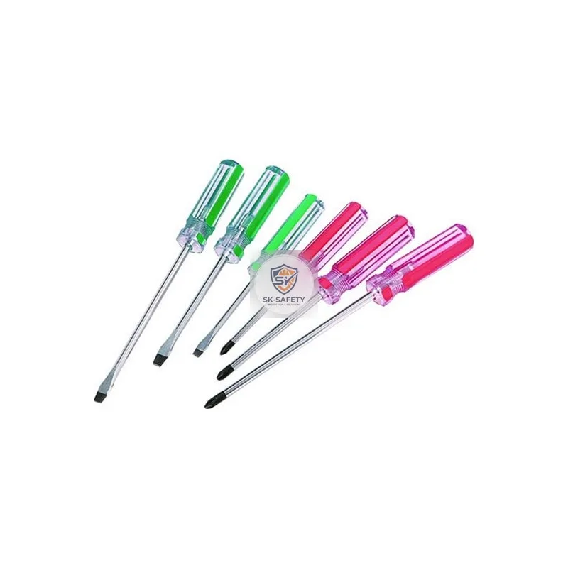 Jeux de 6 tournevis manche cristal