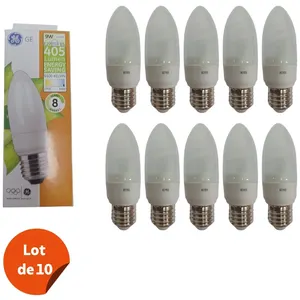 Lot De 10 Lampes Economique Flamme 9w E27
