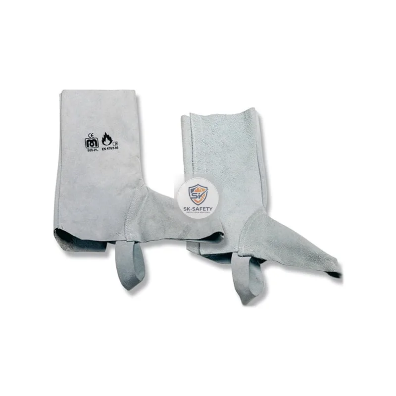 Guêtres croûte de cuir avec velcro