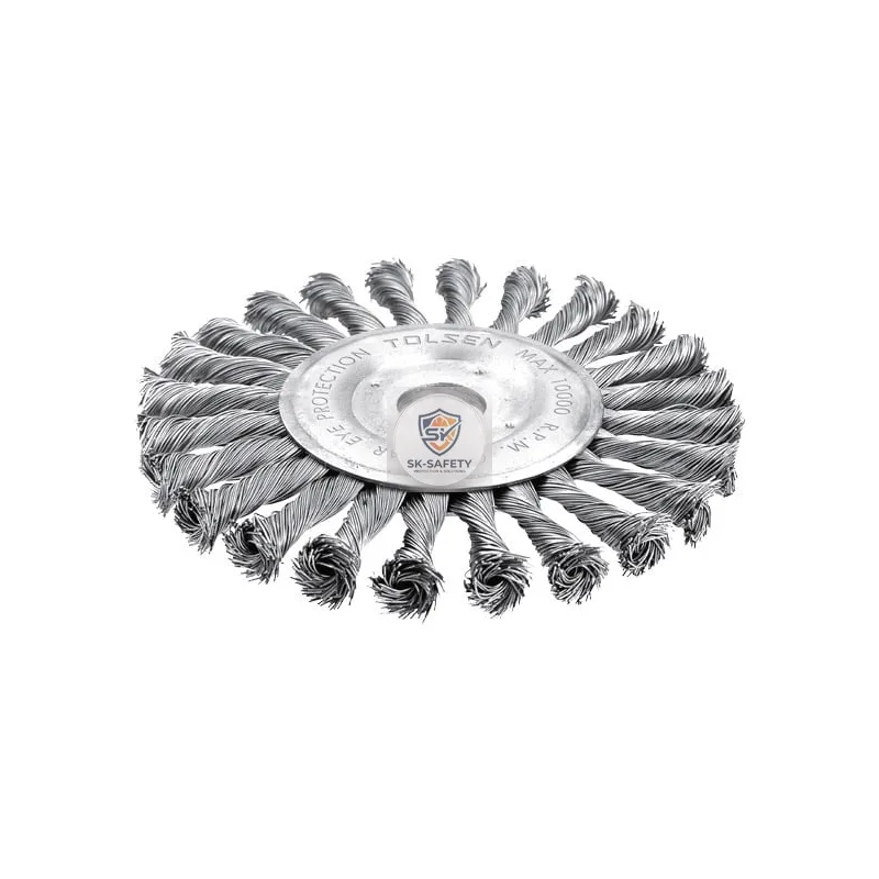 Brosse métallique circulaire torsadé industriel