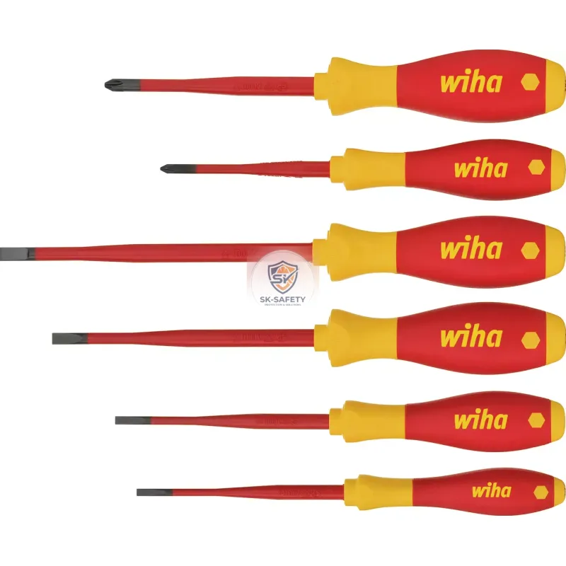 Jeu de tournevis SoftFinish electric slimFix Fente, Phillips 6 pièces isolés 1 000 V CA Wiha 35389