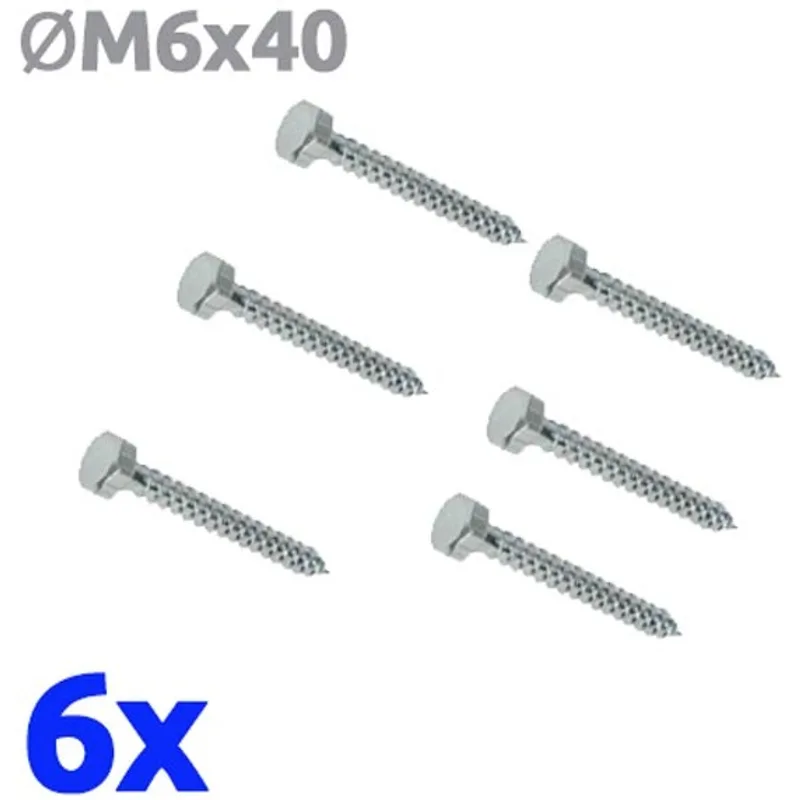 Pack 6 Tire-fonds 6x40 avec chevilles TOROZER