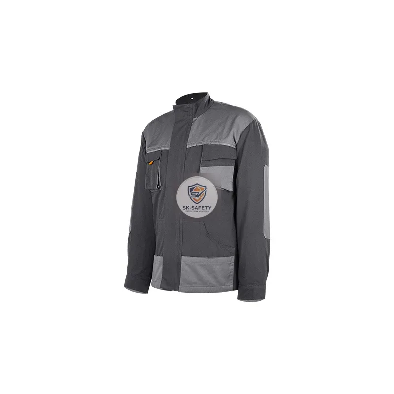 Veste de travail gris-orange 4 poches