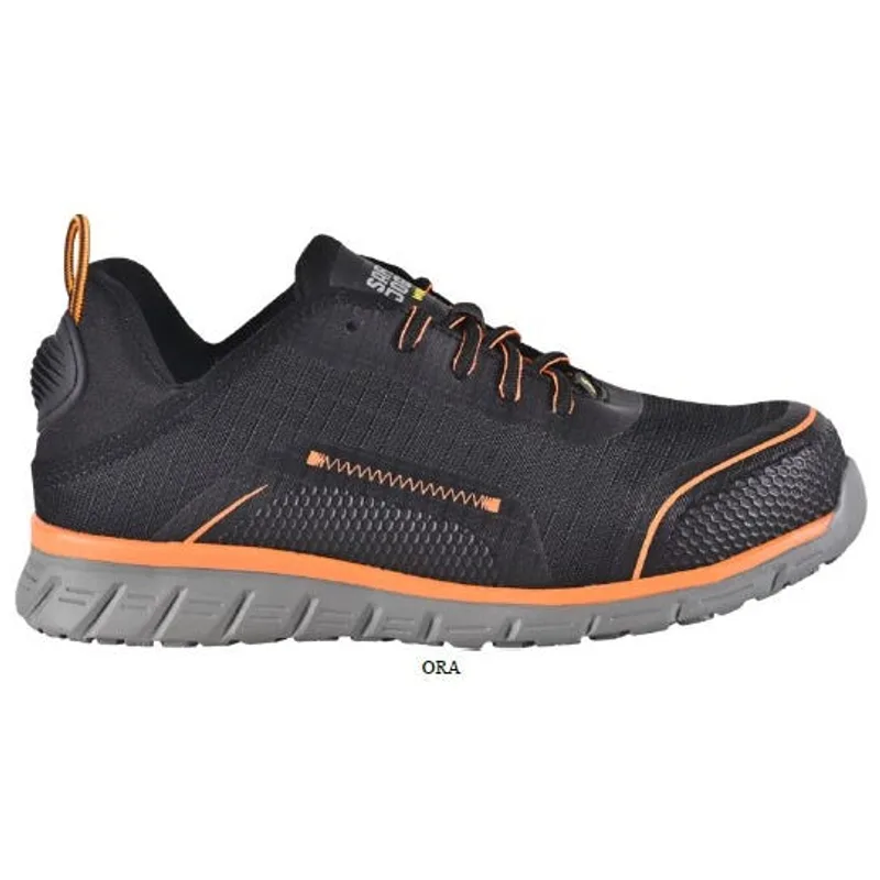 Chaussure de sécurité légère et sportive LIGERO2 S1P Noir et orange - SAFETY JOGGER