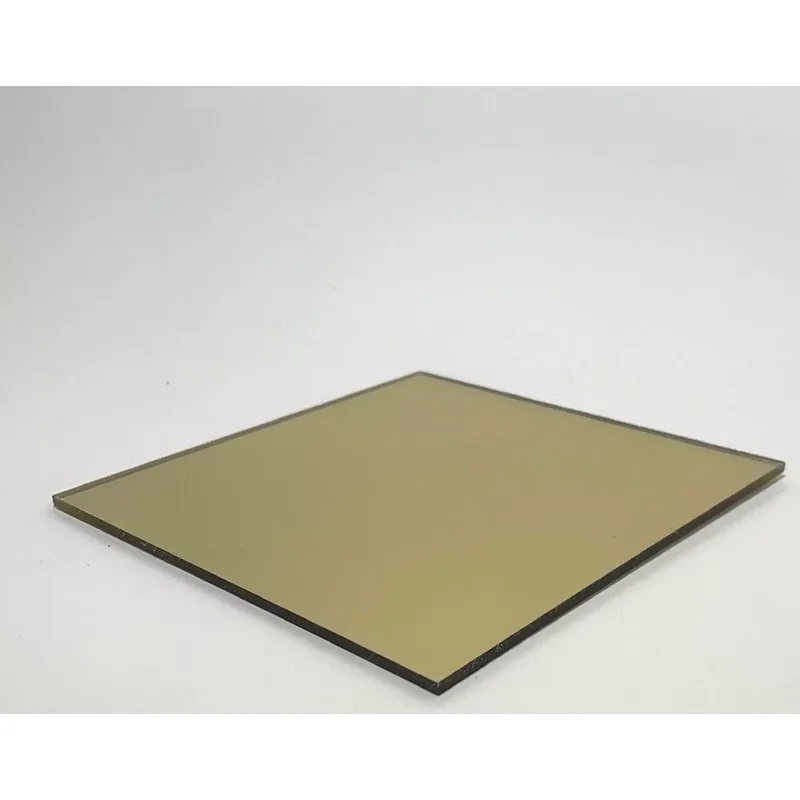 Plaque Plexi Miroir Dore