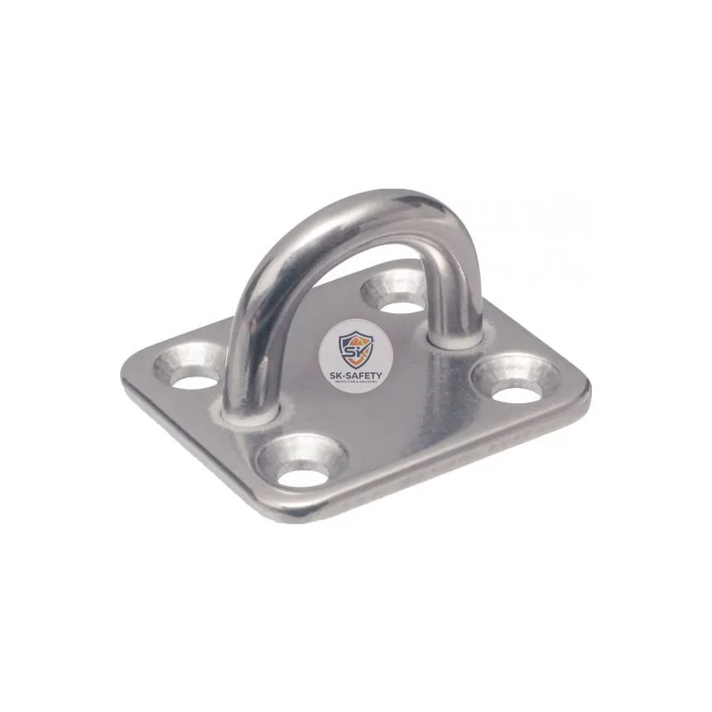Pontet sur platine rectangulaire embouti & soudé Inox A2