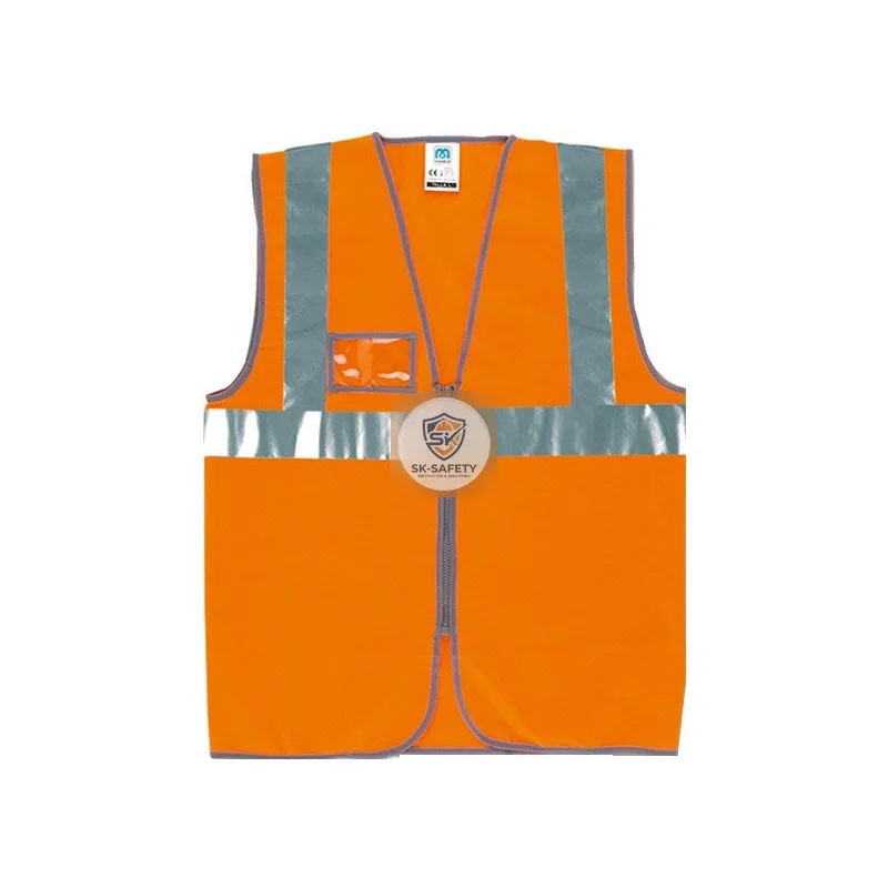 Gilet haute visibilité fermeture éclair & porte-badge
