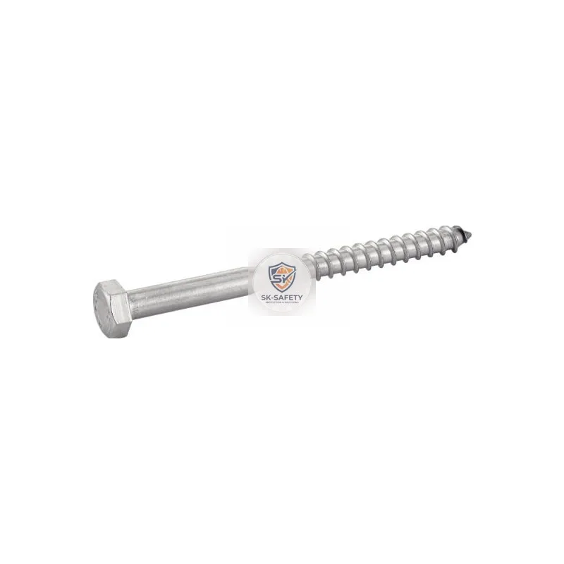 Vis à Bois Tête Hexagonale - Tirefond Inox A2-DIN 571