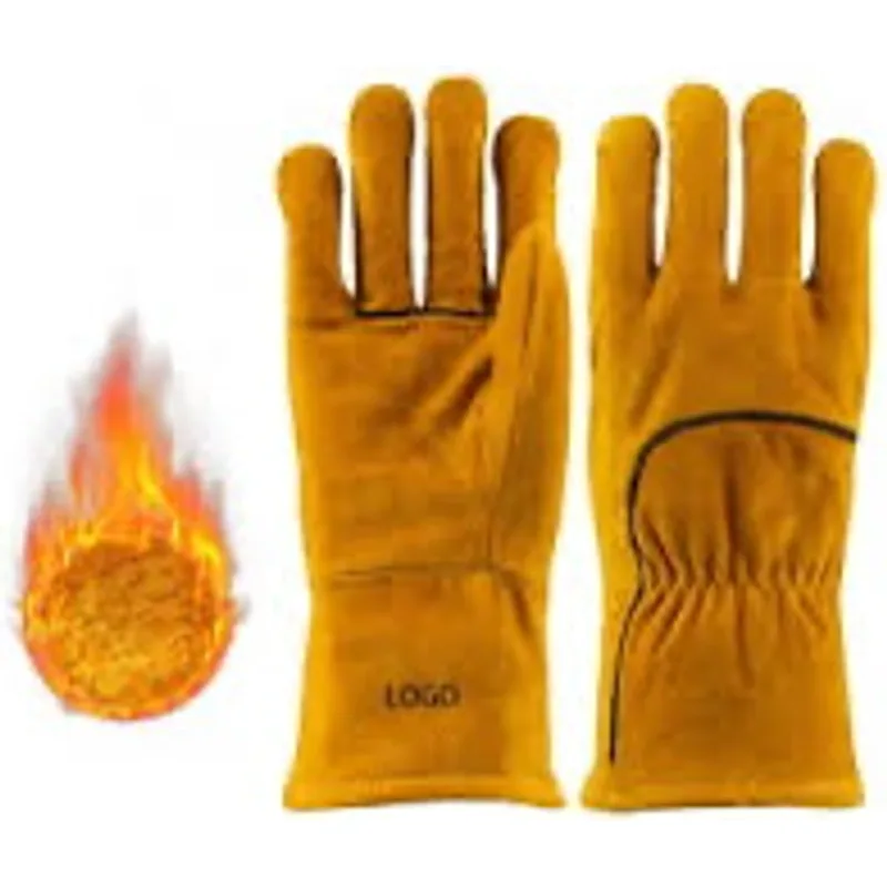 Gants de soudeur en croûte de cuir, manchette courte