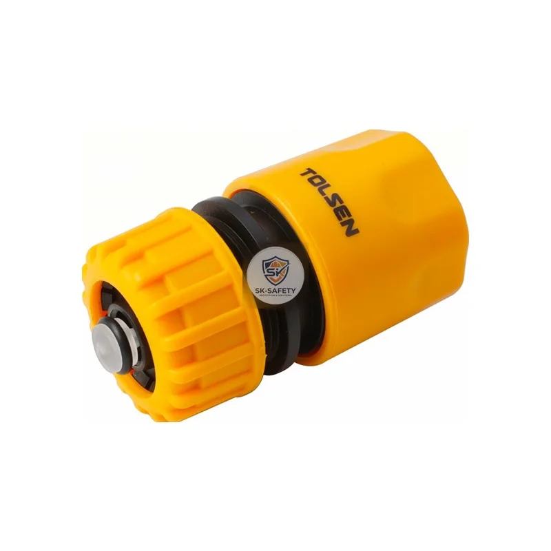 Raccord tuyau avec arrêt d'eau 1/2"