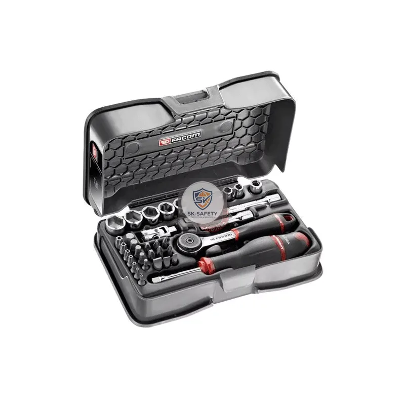 Coffret douille en pouces et embouts 6 pans 37 pièces 1/4" R.161-5P6U facom