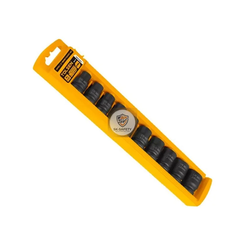 Jeu de 10 douilles impact 1/2"