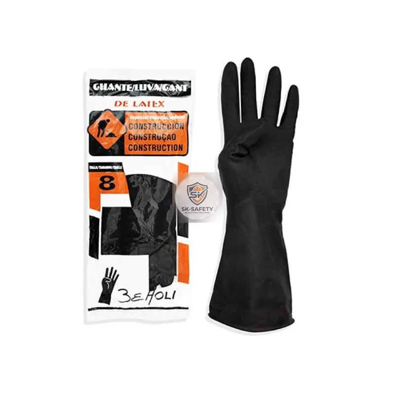 Gant latex industriel Noir (construction)