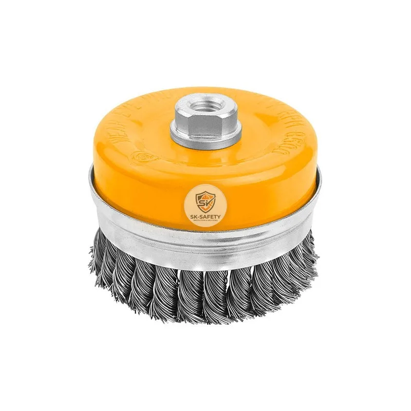 Brosse métallique torsadé avec écrou robuste