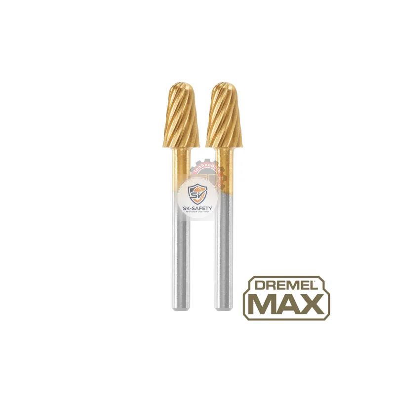 Lot de 2 fraises à sculpter Dremel Max 117 6,4mm bout rond 26150117DM