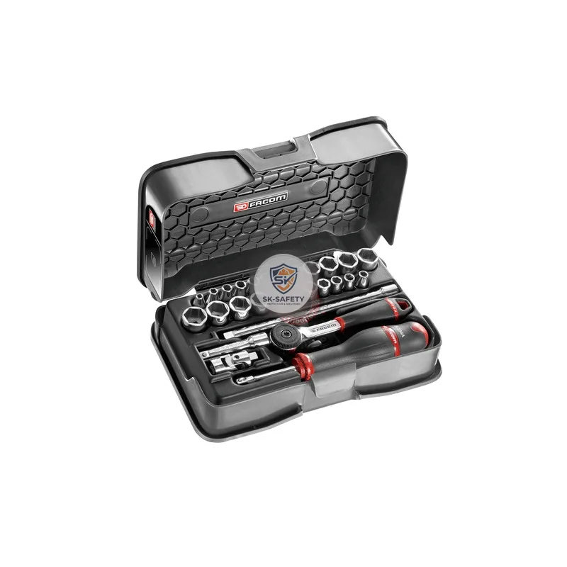 Coffret mixte cliquets et douilles 1/4" 6 pans R.420AMU
