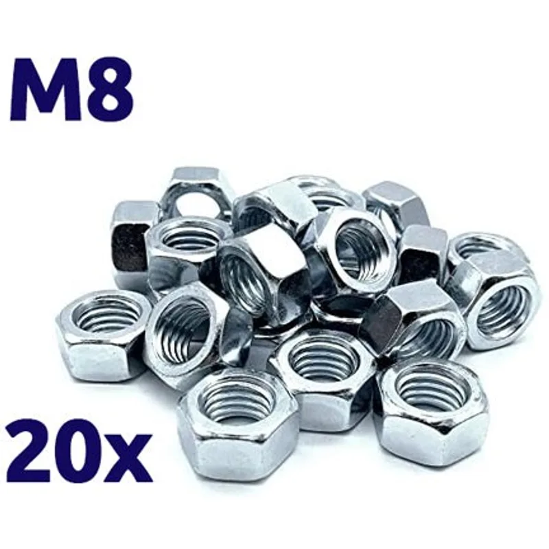 Pack de 20 écrous galvanisés M8 TOROZER