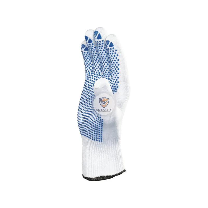 Gants en tissu enduit de picots en PVC