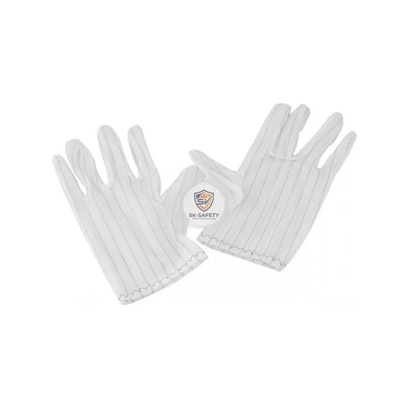 Gants polyester rayés antistatique