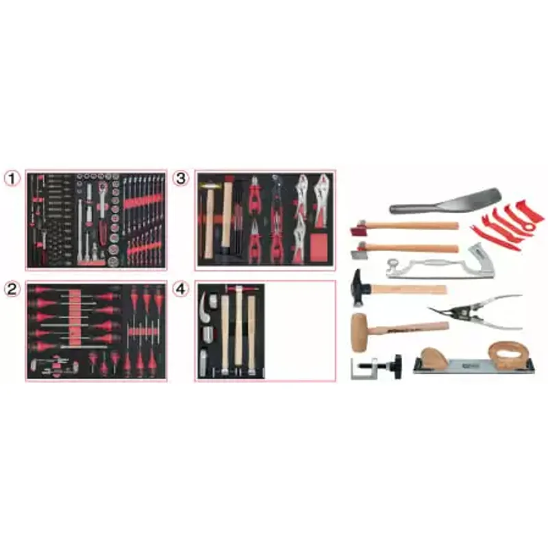 Composition D′outils Pour La Carrosserie 166 Pieces